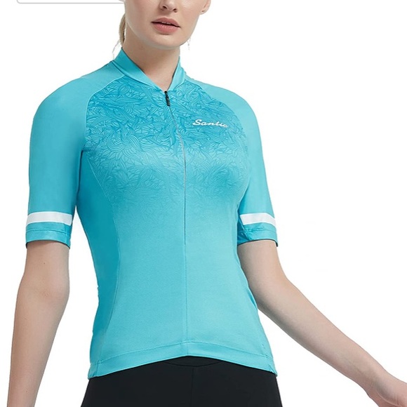 SANTIC Women’s Cycling jersey blue XS - Picture 3 of 9